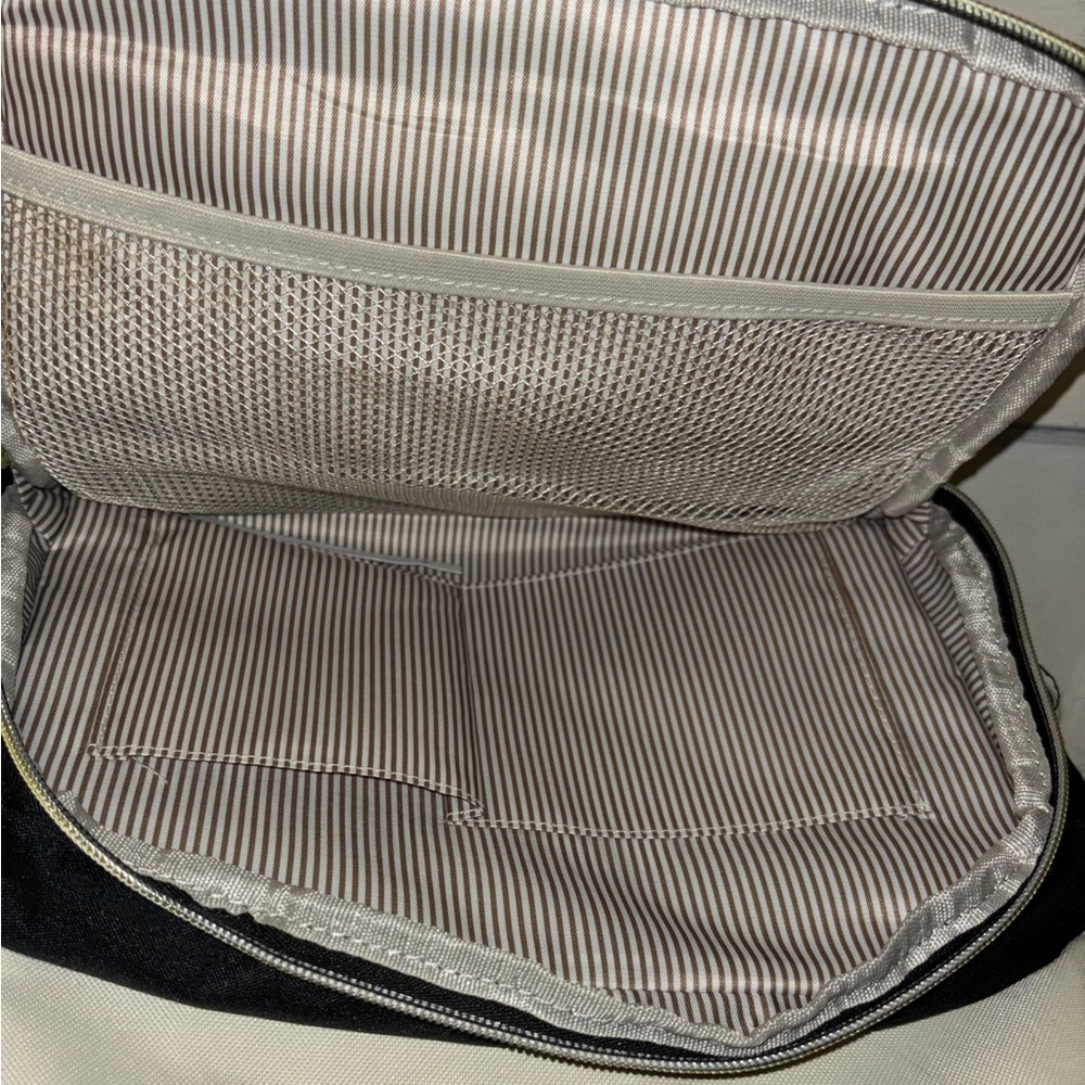 Black/Brown/White Laptop Backpack Euc - image 8